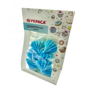 Безе однотонне блакитне d 25 мм 9 шт Украса