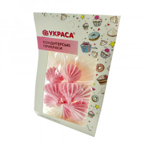 Безе однотонне ніжно-рожеве d 25 мм 9 шт Украса