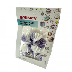 Безе однотонне ніжно-лавандове d 25 мм 9 шт Украса