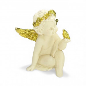 Шоколадна фігурка Ангел з пташкою в лівій руці