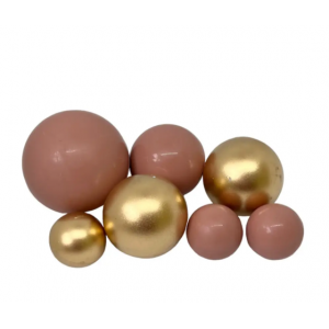Шоколадные Сферы Бежево-Золотые 7 шт