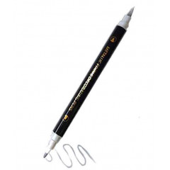 Маркер харчовий двосторонній металік срібний