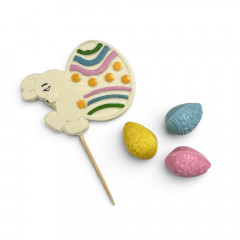 Набір цукрових прикрас Зайчик з яєчками ТОП 4 шт Slado