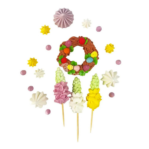 Набір цукрових прикрас Весняний віночок 19 елементів Slado