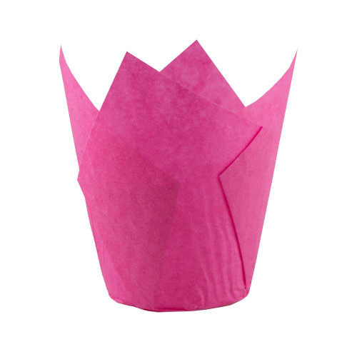 паперові Форми для кексів Тюльпан 50*80 мм, рожеві