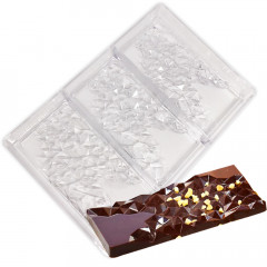 Поликарбонатная форма Шоколадная плитка Фрагмент битого стекла, 3 шт