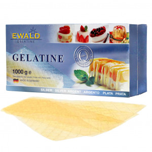 Желатин листовой Ewald-Gelatine 180 bloom 1 кг (400 пластин)