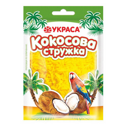 Кокосова стружка жовта, 25 г, ТМ Украса