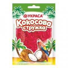 Кокосовая стружка вишневая 25 г ТМ Украса