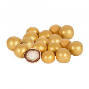 Бісквітні кульки в шоколаді 15мм Золото, 50г
