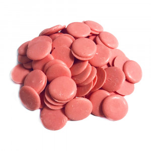 Диски шоколадні рожеві Полуничні 250 г