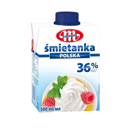 Вершки Smietanka Mlekovita Polska 36%, 500 мл