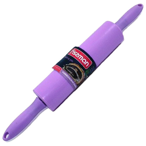 Скалка силиконовая с пластиковыми ручками Fissman 39.5x5.5 см