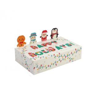 Коробка для десертов с фигурками белая Happy Holidays 25х15х5 см Коробка для десертов с фигурками белая Happy Holidays 25х15х5 см