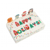 Коробка для десертов с фигурками белая Happy Holidays 25х15х5 см