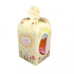 Коробка для паски Бежевий кролик 11*11*18 см