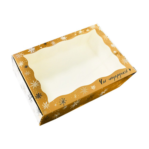 Коробка для пряников с окошком Час подарунків 15*20*3см