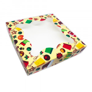 Коробка для пряников Веселих свят 15.5x15.5x3 см