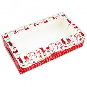 Коробка для десертов 14*25*6 см Christmas