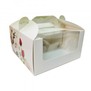 Коробка для торта з віконцем Солодкі Мрії 20х20х11 см
