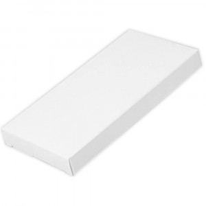 Коробка для плитки шоколаду, біла, 8*16*1,5 см