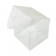 Коробка прозора пластикова 15х15х15 см