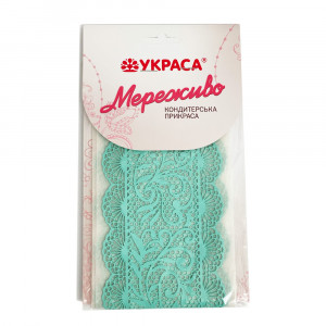 Кружево из айсинга Ажурное плетение №355 бирюзовое