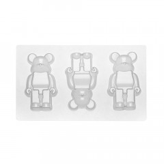 Молд для шоколада Мишки Bearbrick 3 шт