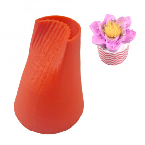 Насадка кондитерская для зефирных цветов Листочек №3 диаметр 2 см