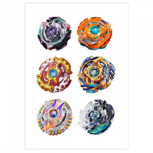 Вафельная картинка Beyblade 6 шт