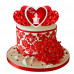 Вафельная картинка на торт Кристальные сердца