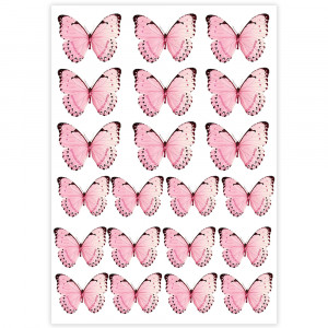 Вафельная картинка Бабочки розовые 1