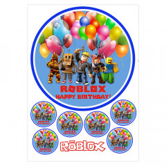 Вафельная картинка Roblox Happy Birthday