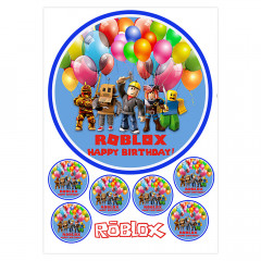 Вафельна картинка Roblox Happy Birthday