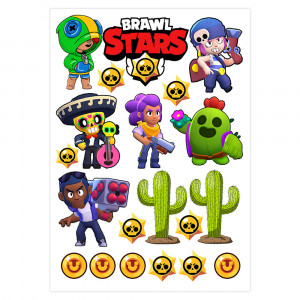 Вафельная картинка герои Brawl Stars 4