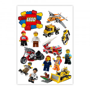 Вафельна картинка Герої і Транспорт Lego