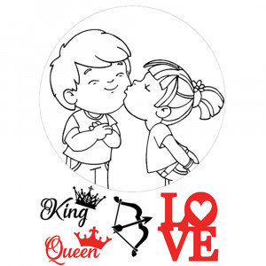 Вафельна картинка King&Queen Love