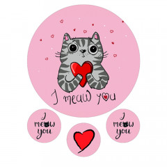 Вафельна картинка I meaw you