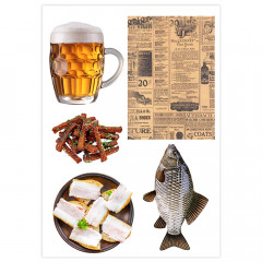 Вафельна картинка Пиво з рибкою