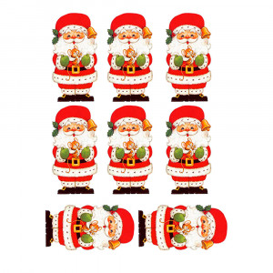 Вафельна картинка на пряники Санта з мишеням