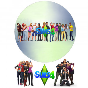 Вафельна картинка на торт Sims4