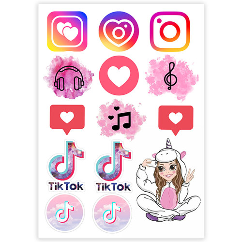 Вафельна картинка Дівчинка Tik Tok