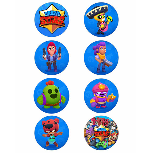 Вафельная картинка Brawl Stars на капкейки