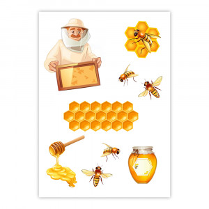 Вафельна картинка Бджільництво
