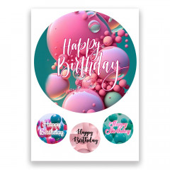  Вафельная картинка Happy Birthday! 2