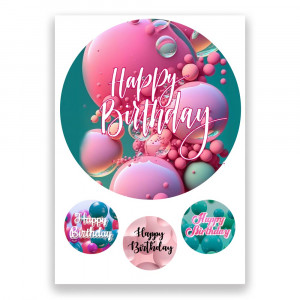  Вафельная картинка Happy Birthday! 2