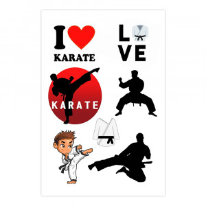 Вафельная картинка I Love Karate