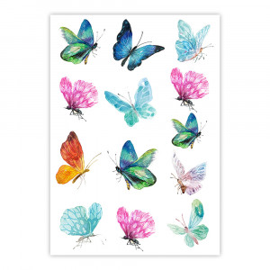 Вафельна картинка Метелики Акварель