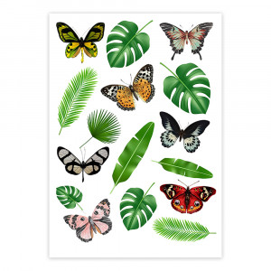 Вафельна картинка Метелики Тропічні