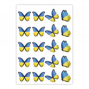 Вафельная картинка Бабочки UA 2